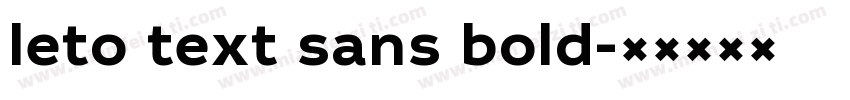 leto text sans bold字体转换